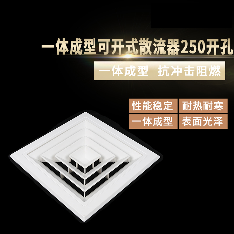 一體成型可開式散流器250開孔